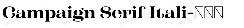 Campaign Serif Itali字体转换